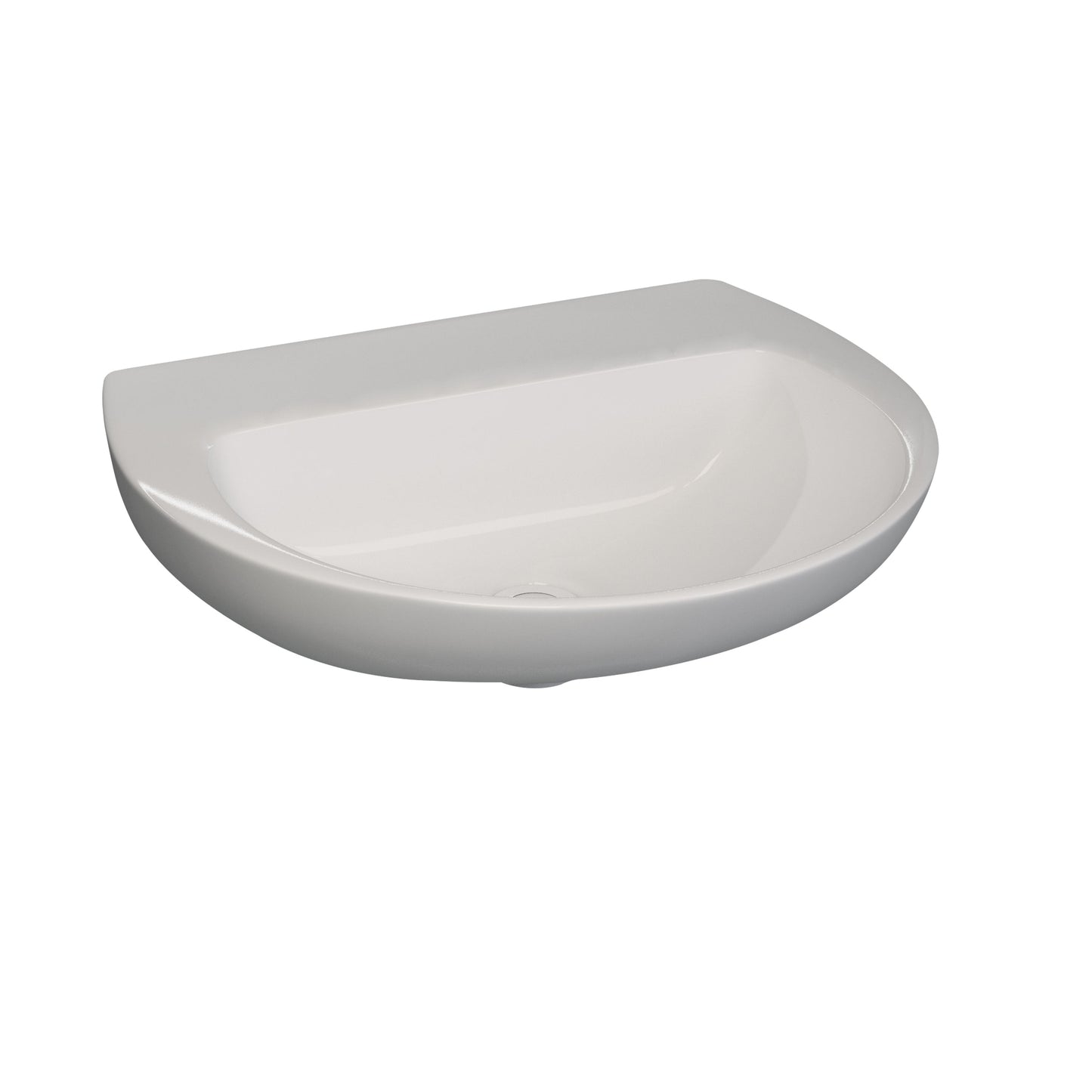 Basin Medical Atlas - 500mm, Polished White, (L) 41.8cm | (W) 50.2cm | (H) 17.7cm