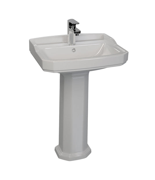 Basin Roxton - Lecico, 530mm, 1 Tap Hole, (L) 53.5cm | (W) 40.7cm | (H) 18.1cm, Excl Pedestal
