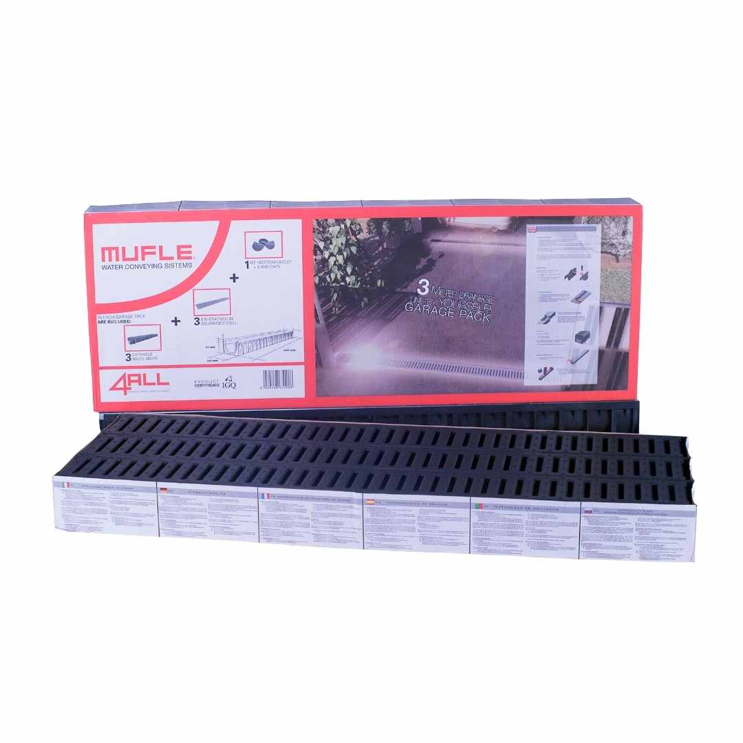 4All Garage Pack 3x1-meter with Black HD-PE Grate