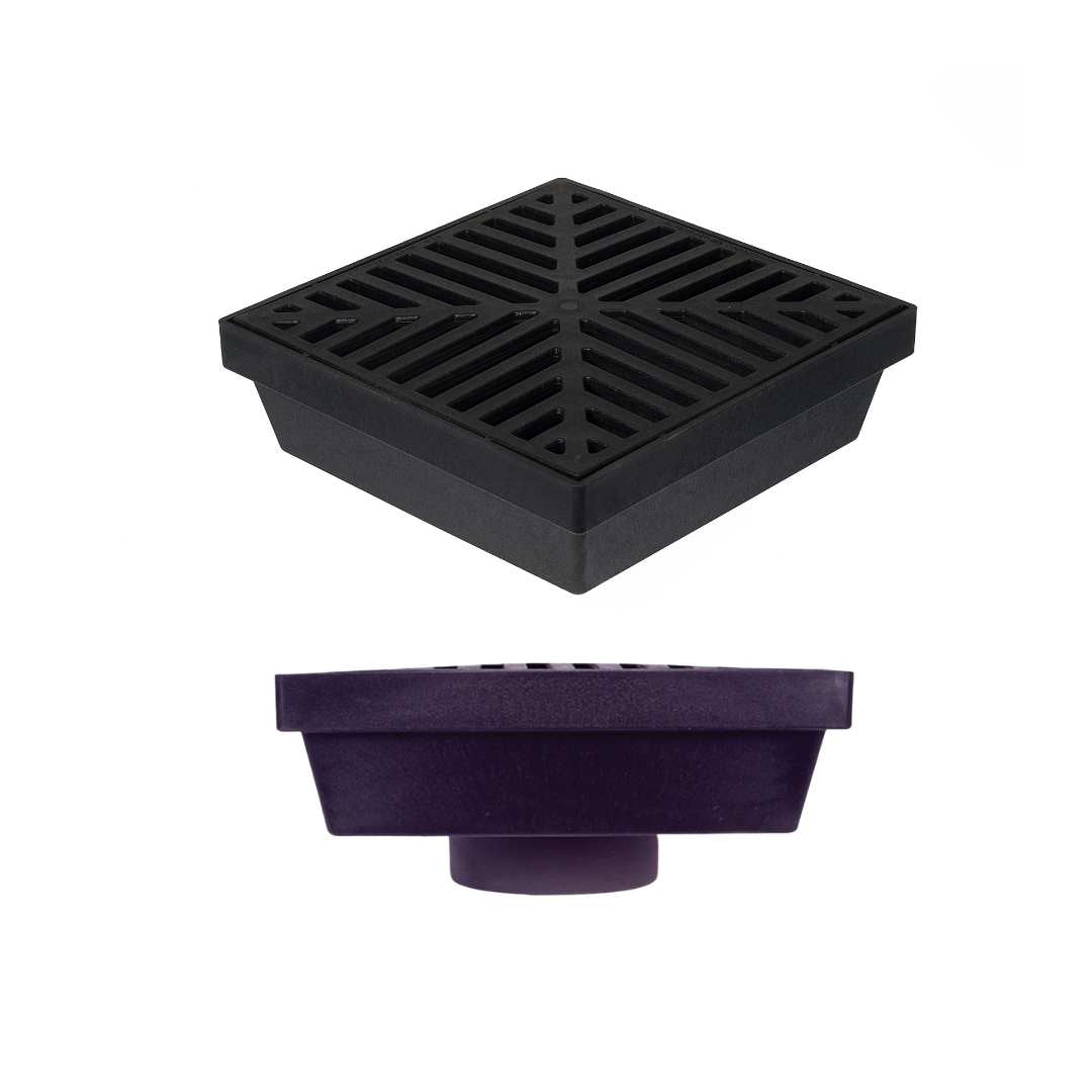 RainDrain Nylon - Sump, Outlet & Grate - Black