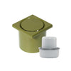 WetFloor Drain 2nd Fix with 110mmx110mm Olive Green ABS Grate