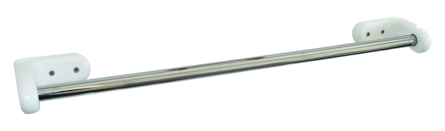 Single Towel Rail - Lecoco Bathroom Accessory Bodie Range, White Reconstituted Stone