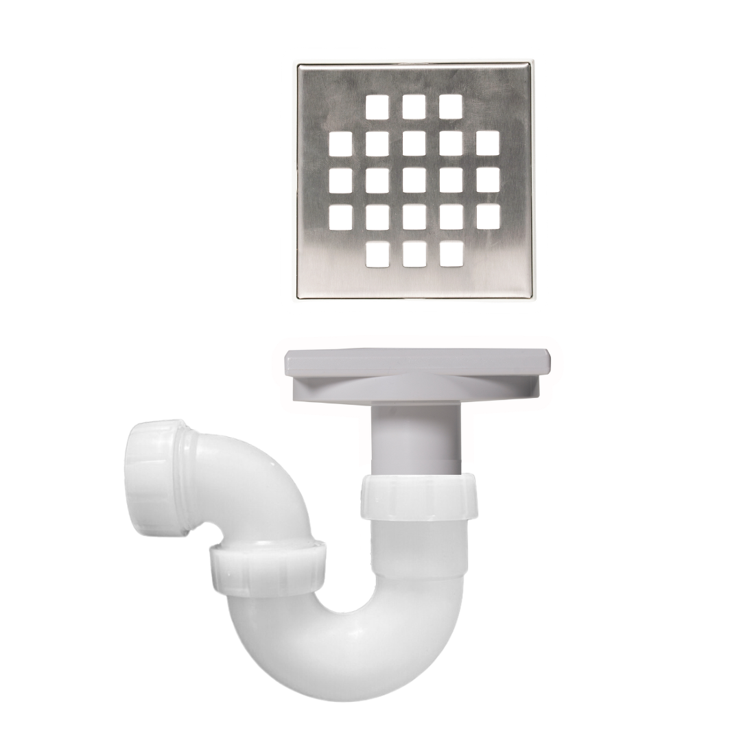 DrainMate 40mm with 110mmx110mm Stainless Steel Square Hole Grate