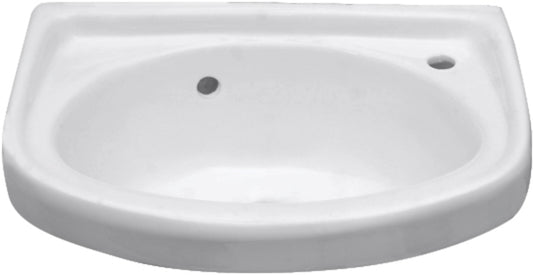 Basin Small - 490mmx330x190mm, Anchor, Ceramic, 1 Tap Hole, White