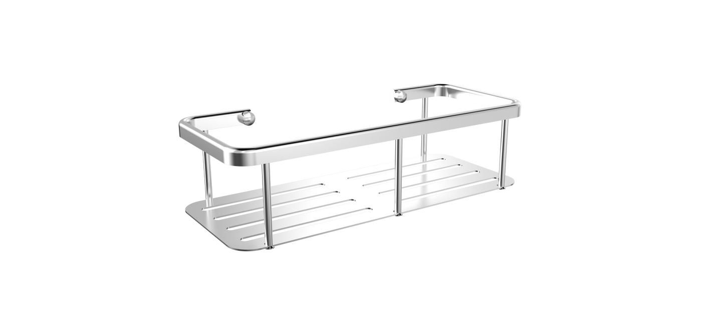 Square Shower Shelf - Universal Bathroom Accessory Bodie Range, Polished Chrome, (L) 225.0cm | (W) 225.0cm | (H) 60.0cm