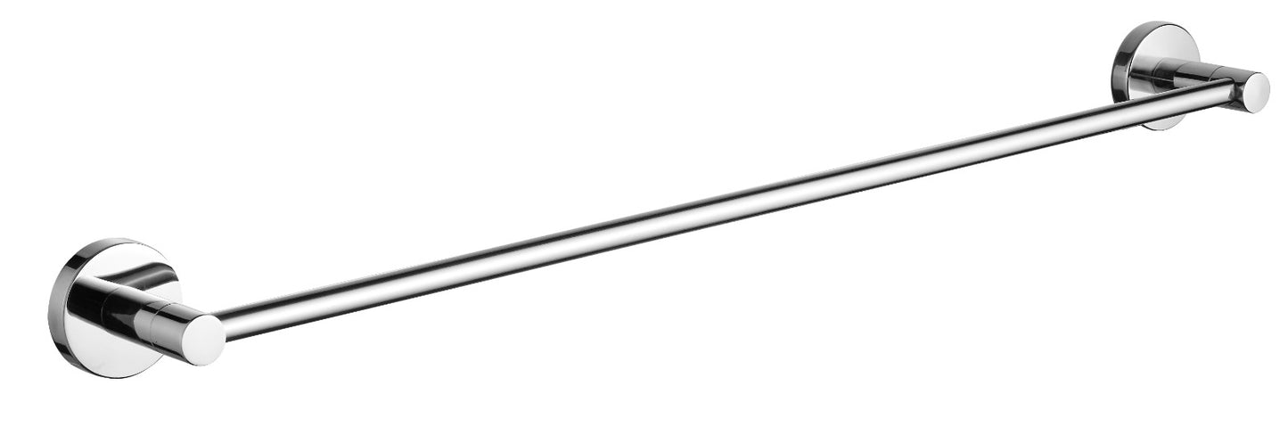 Single Towel Rail 700mm - Skye Bathroom Accessory Premium Range in Polished Stainless Steel, (L) 70.0cm | (W) 6.6cm | (H) 5.1cm