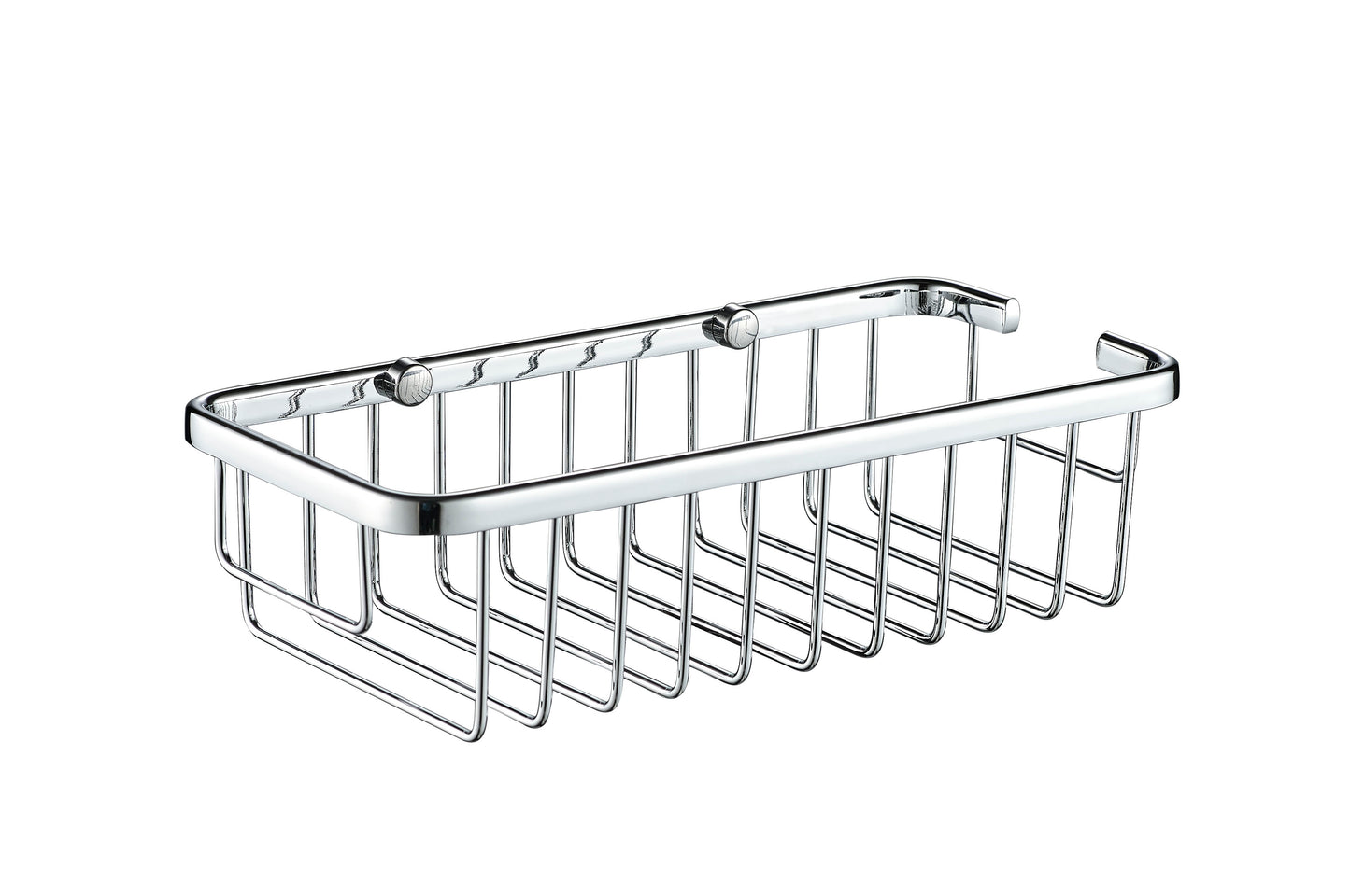 Square Caddy - Universal, Bathroom Accessory Bodie Range, Polished Chrome, (L) 25.8cm | (W) 12.8cm | (H) 6.0cm