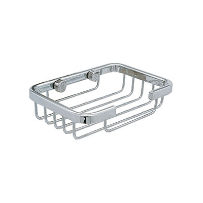 Soap Basket - Universal, Bathroom Accessory Bodie Range, Polished Chrome, (L) 13.2cm | (W) 9.2cm | (H) 3.2cm