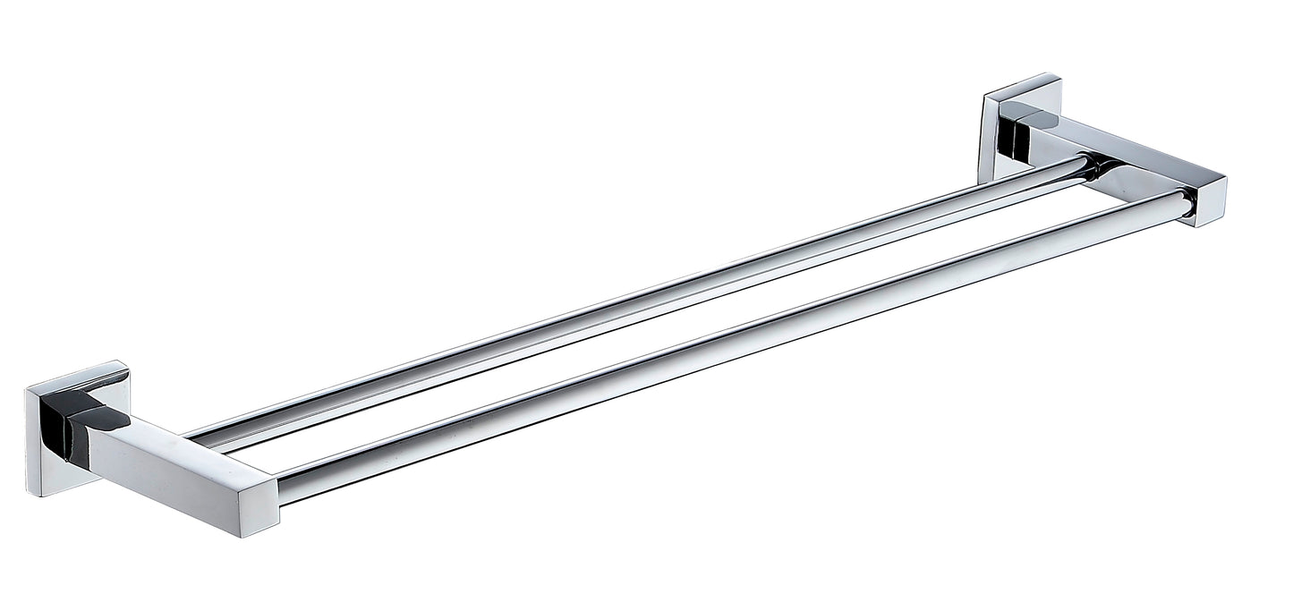 Double Towel Rail 700mm - Aria Bathroom Accessory Bodie Range, Polished Chrome