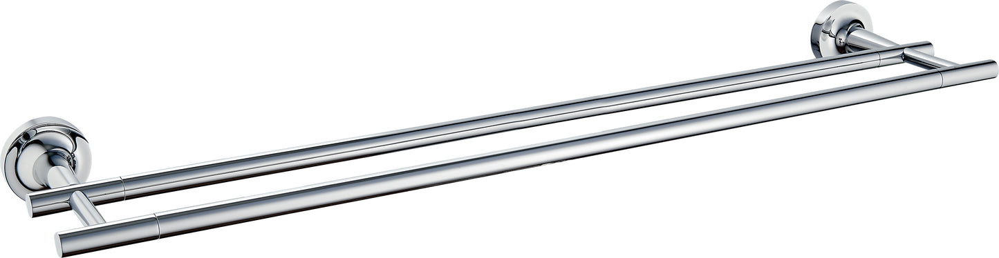 Double Towel Rail 600mm - Khronos, Bathroom Accessory Bodie Range, Polished Chrome