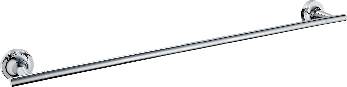 Single Towel Rail 600mm - Khronos, Bathroom Accessory Bodie Range, Polished Chrome