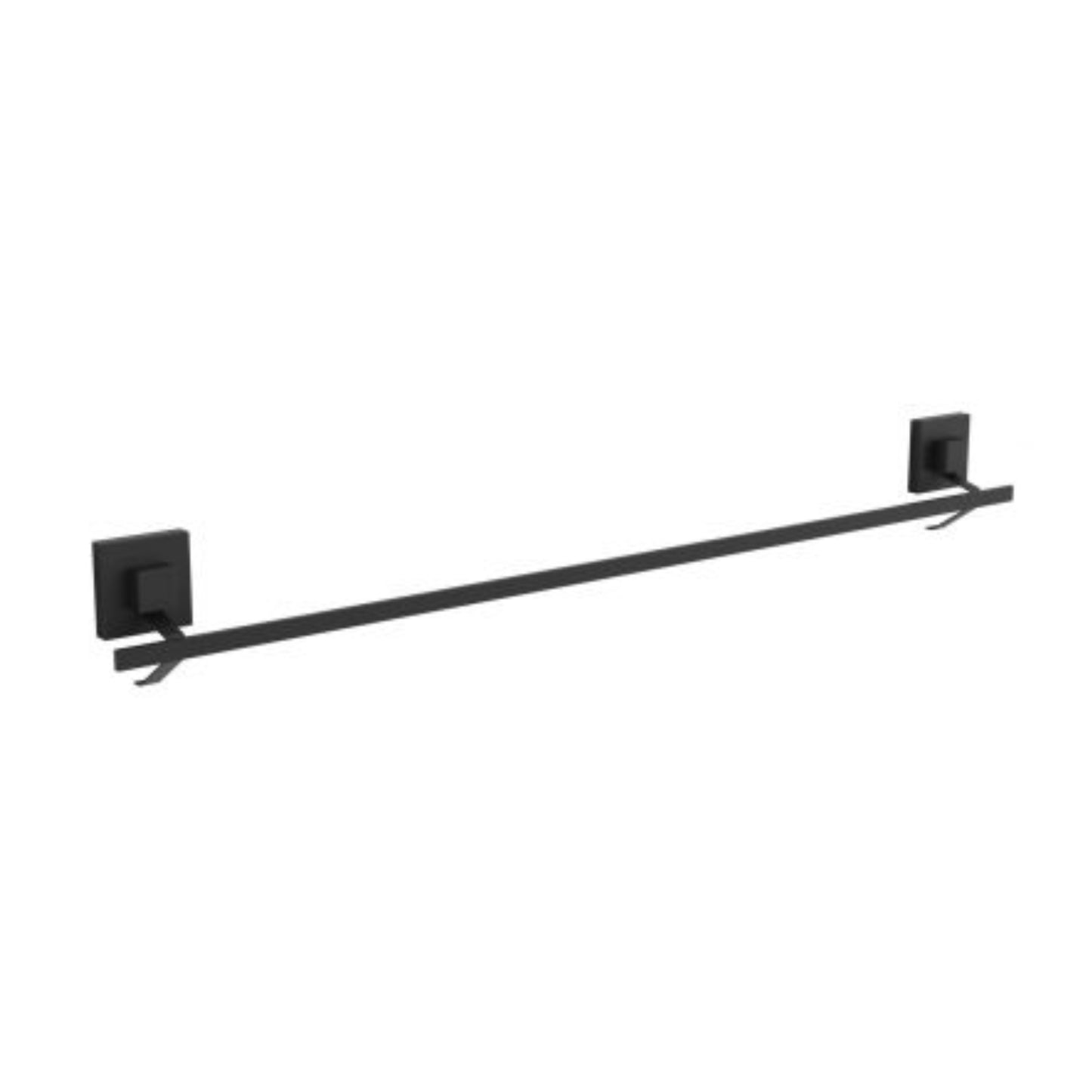 Single Towel Rail 800mm - Fusion Loc Bathroom Accessory Range, Black