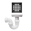 DrainMate 40mm with 110mmx110mm Matt Black Square Hole Grate