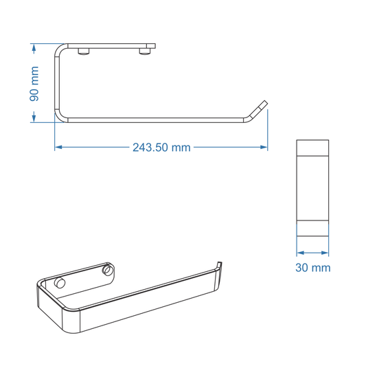 Towel Ring - Ash Bathroom Accessory Icon Premium Range in Black