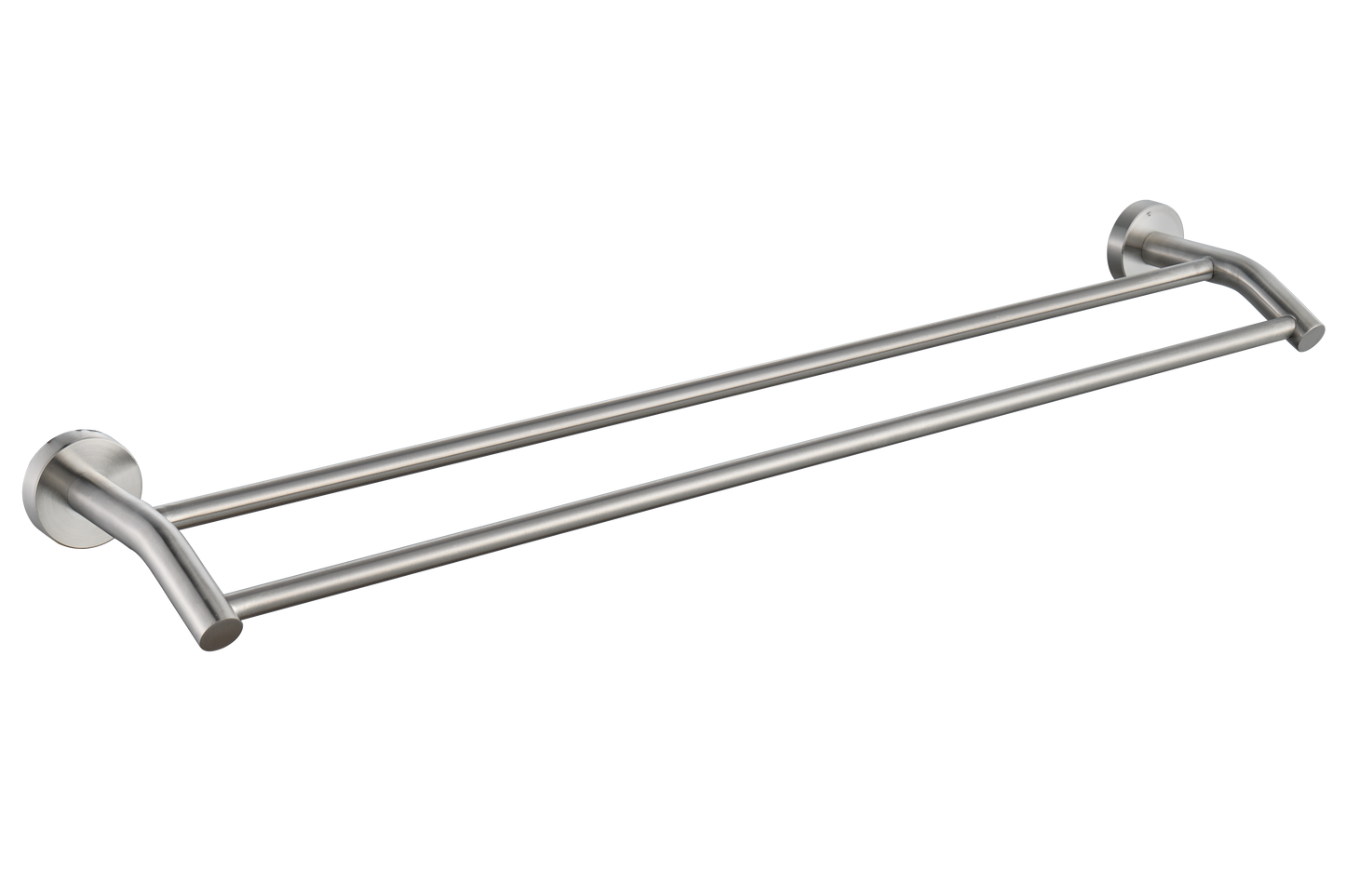 Double Towel Rail 700mm - Blaze Bathroom Accessory, Icon Premium Range in Brushed Stainless Steel, (L) 70.0cm | (W) 12.4cm | (H) 5.1cm