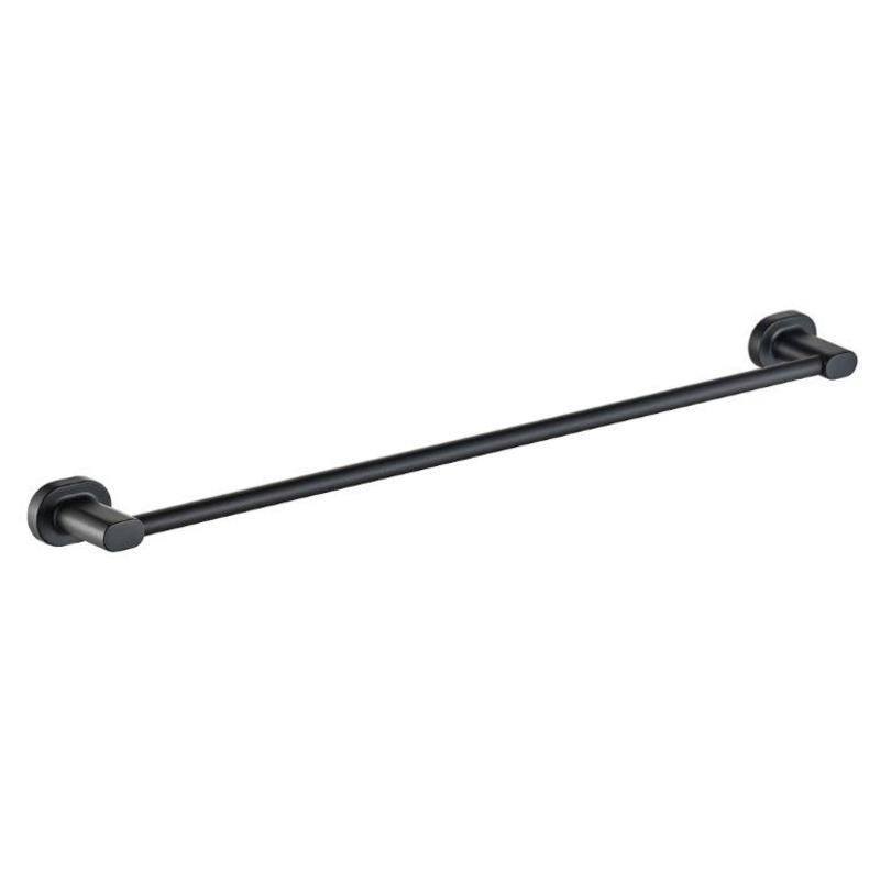Single Towel Rail 600mm - Raven Bathroom Accessory Icon Conventional Range in Black