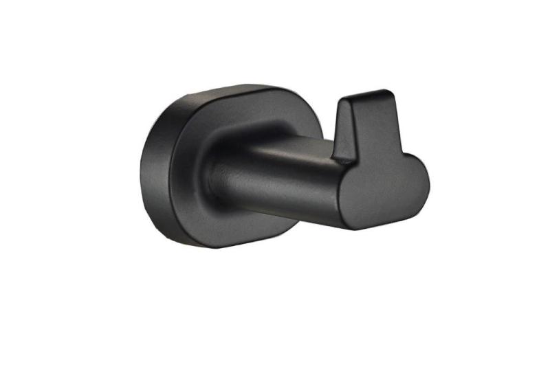 Robe/Towel Hook - Raven Bathroom Accessory Icon Conventional Range in Black