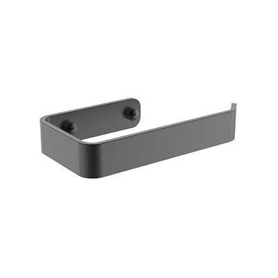 Toilet Paper Holder - Ash Bathroom Accessory Icon Premium Range in Black, (L) 19.0cm | (W) 9.0cm | (H) 3.0cm