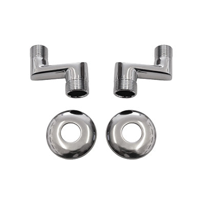 Offset Connector - Wider, 1/2"x3/4", Chrome Plated Finish