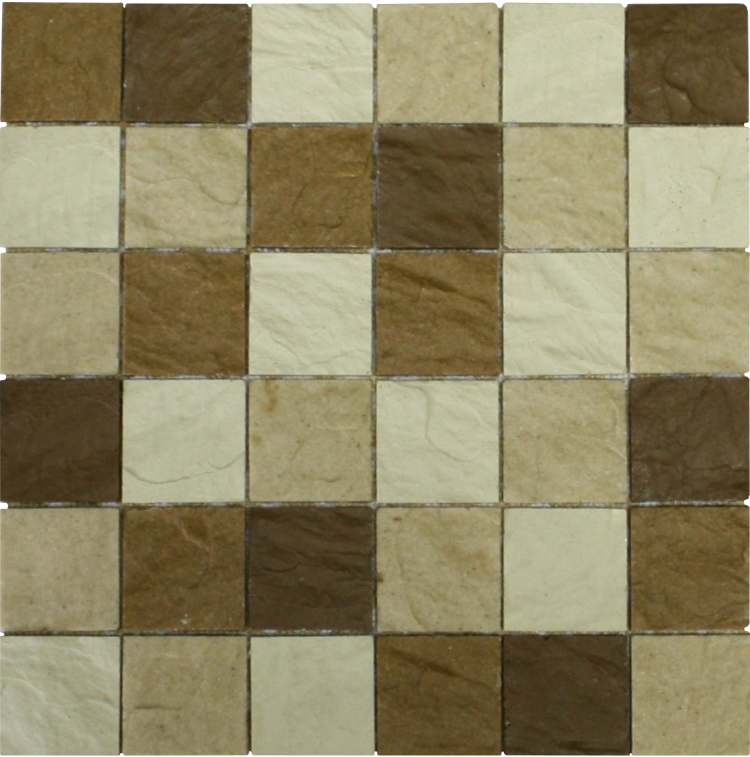 Mosaic Reconstituted Stone - Matt Slate, Square, Toledo, 300x300 - 48mm