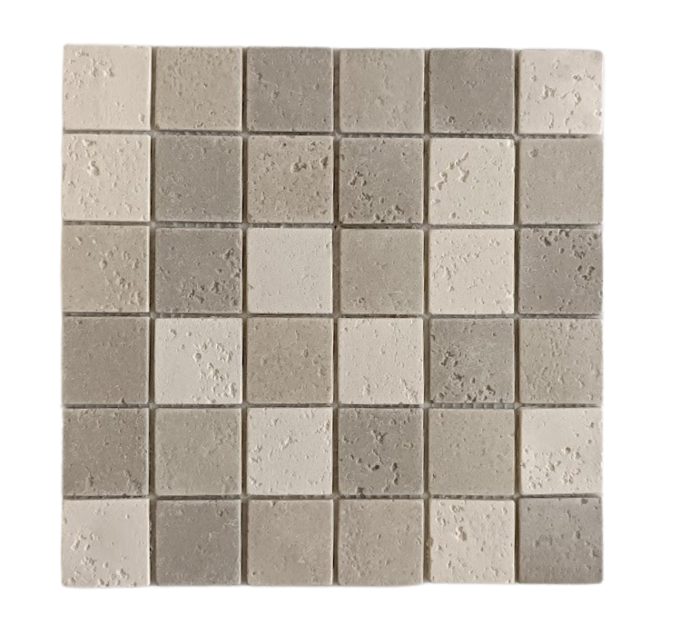 Mosaic Reconstituted Stone - Matt Slate, Square, Zurich, 300x300 - 48mm