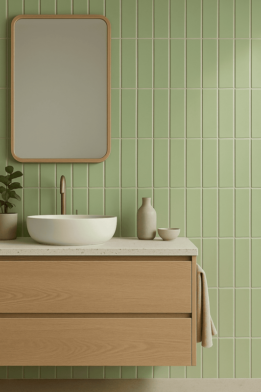 Tile Subway - Matt, Pistachio Pastel, 300x75mm (Box of 44, 1 SQM)