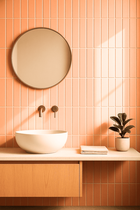 Tile Subway - Matt, Salmon Pastel, 300x75mm (Box of 44, 1 SQM)