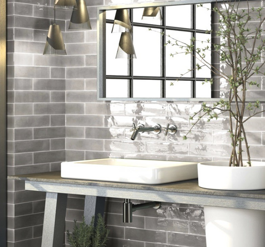 Tile Subway - Gloss, Cloud Grey, 300 - 75mm (Box of 50, 1.1 SQM)