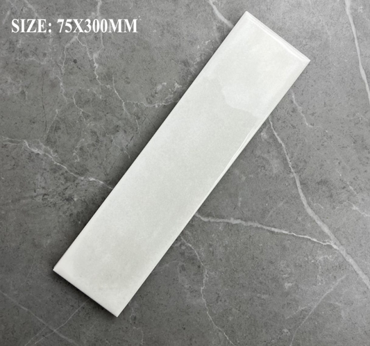 Tile Subway - Gloss, Snowflake, 300 - 75mm (Box of 50, 1.1 SQM)