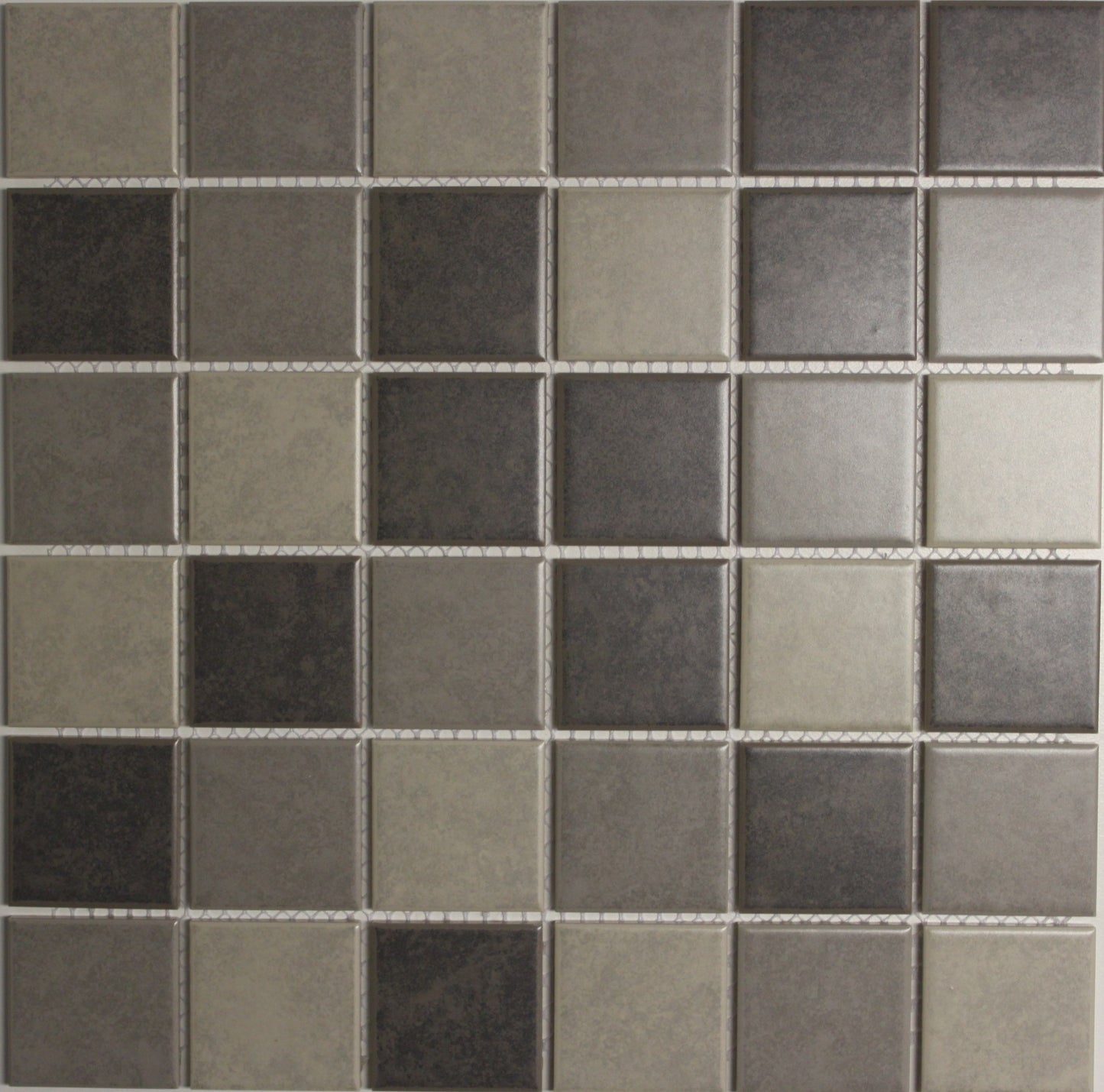 Mosaic Porcelain - Glazed, Square, Grey Mixed, Matt, 300x300 - 48mm