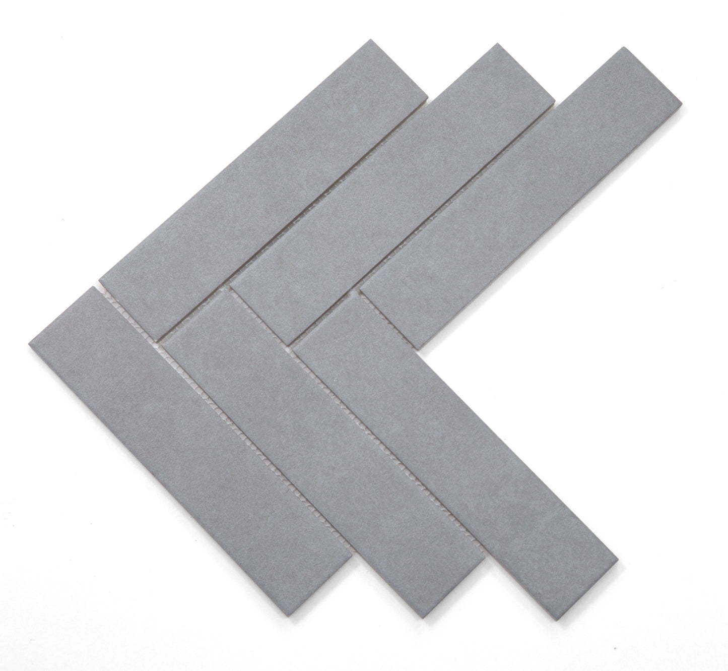 Mosaic Porcelain - Glazed, White, Herringbone, Matt, 300x300 - 180mm