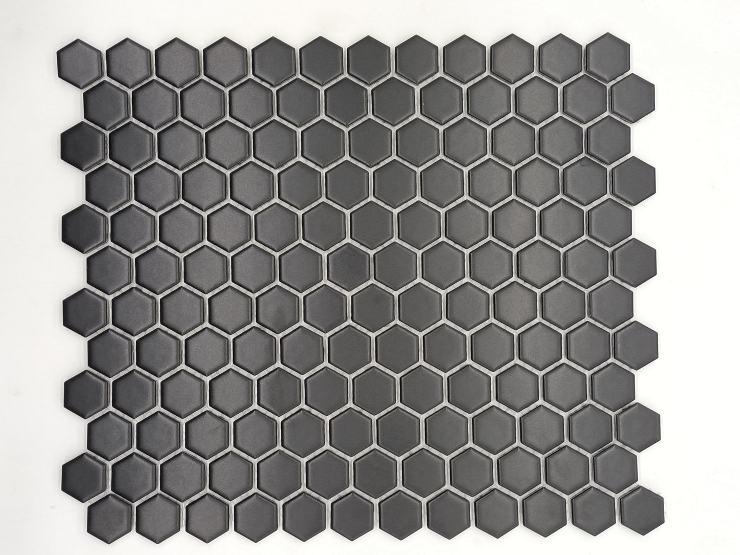 Mosaic Porcelain - HEX, Black, Matt, Small, 300x300 - 23mm