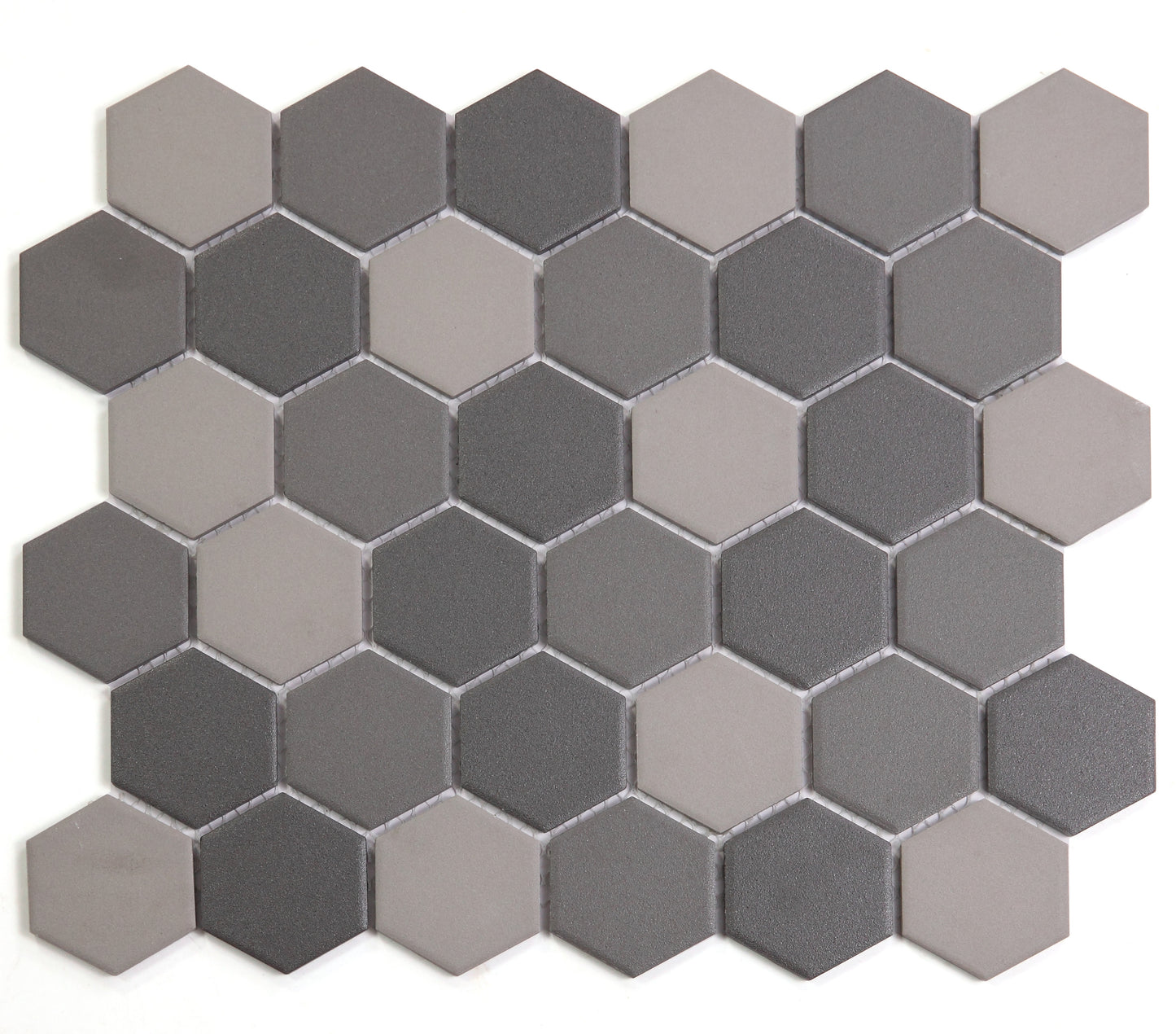 Mosaic Porcelain - HEX, Dark Mix, Matt, Medium, 300x300 - 51mm