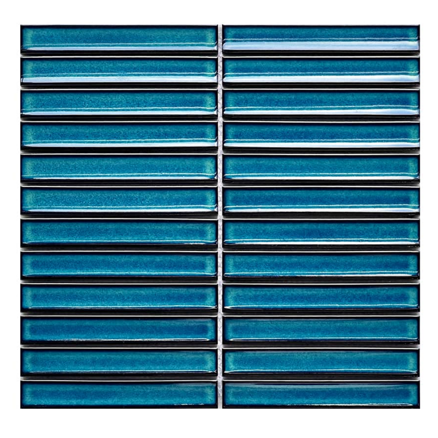 Mosaic Porcelain - Glazed, Finger Tile, Kit Kat, Rainforect, Gloss, 294x294mm