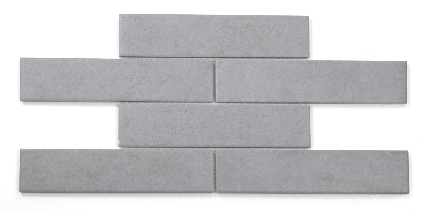 Mosaic Porcelain - Glazed, Metro Dark Cement, Matt, 300x300 - 195mm