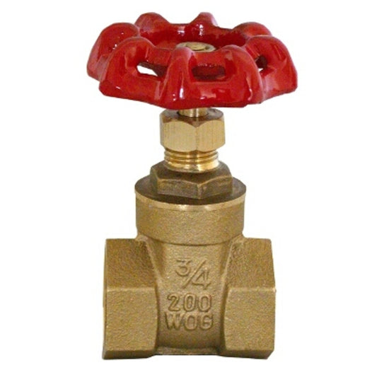 Gate Valve - FxF, Brass, 1/2"