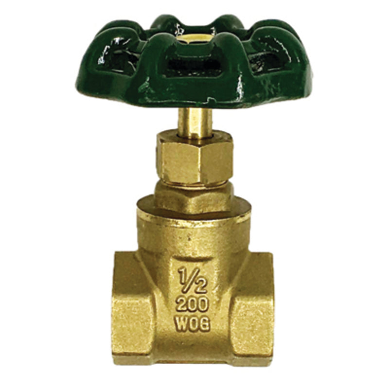 Gate Valve - FxF, Brass, 3/4", Light Pattern