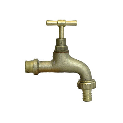 Tap Hosebib - Brass, Light Pattern, 1/2"x3/4", DR