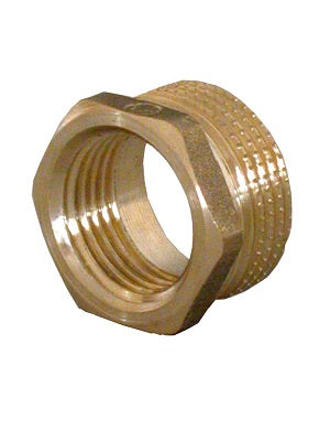 Bush Hex - Brass, 1/2"x3/8"