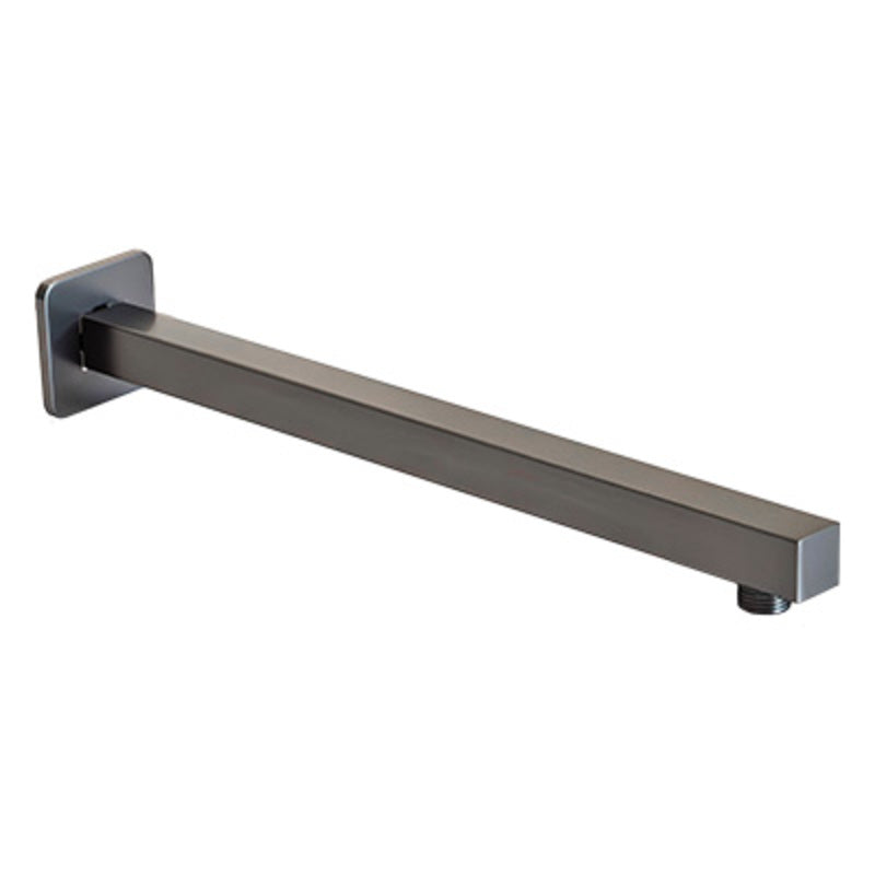 Shower Arm - Premium Range Square Brushed Gun Metal Finish