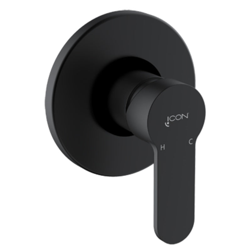Shower/Bath Mixer/Concealed Mixer – Aquarius Icon Range, Matt Black Finish