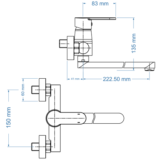 Sink Mixer Wall Type – Aquarius Icon Range, Modern Kitchen Tap