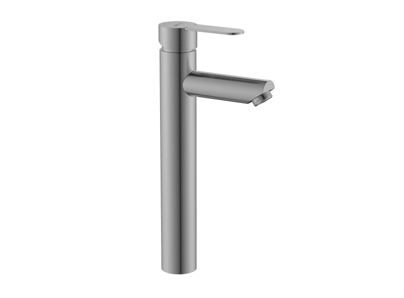 Basin Mixer Raised – Aquarius Icon Range, Brushed Stainless Steel Finish