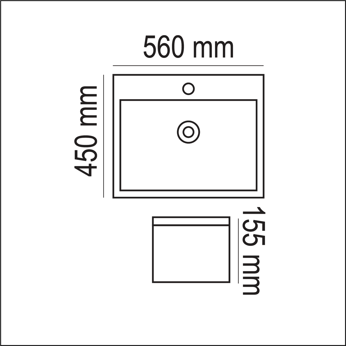 Basin Free Standing Pamela – Ceramic, 1 Tap Hole, Icon Premium Range, White, (L) 56cm | (W) 45cm | (H) 15.5cm