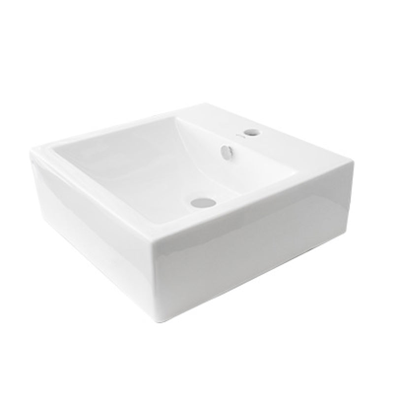 Basin Free Standing Pamela – Ceramic, 1 Tap Hole, Icon Premium Range, White