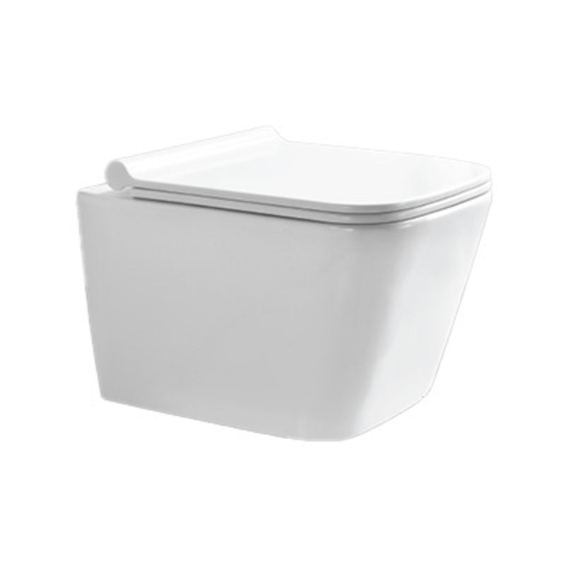 Wall-Hung Pan Ash – Square, Polished White, Icon Premium Range