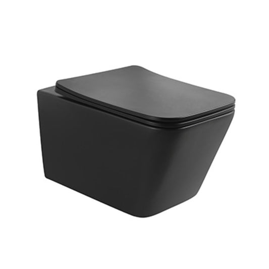 Wall-Hung Pan Ash – Square, Matt Black, Icon Premium Range