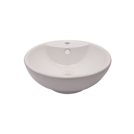 Basin Free Standing Gabriella– Ceramic, 1 Tap Hole, Icon Premium Range, White