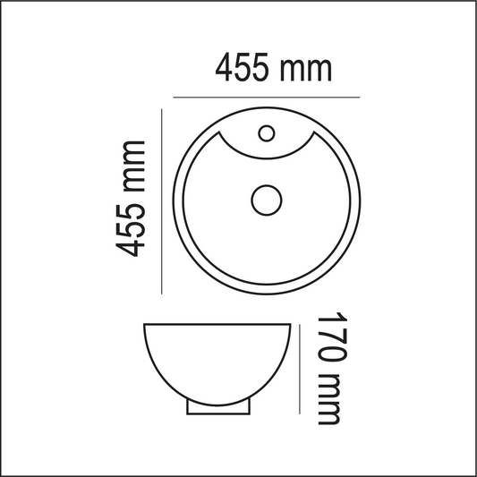 Basin Free Standing Gabriella– Ceramic, 1 Tap Hole, Icon Premium Range, White and Champagne 2 tone design