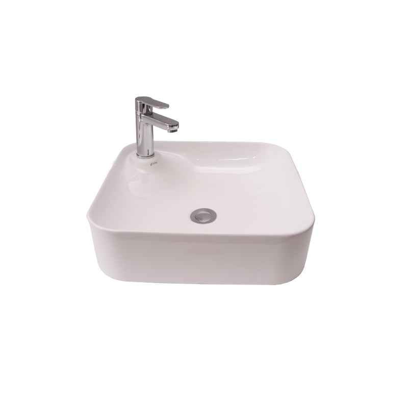 Basin Free Standing Paula – Ceramic, 1 Tap Hole, Icon Premium Range, White